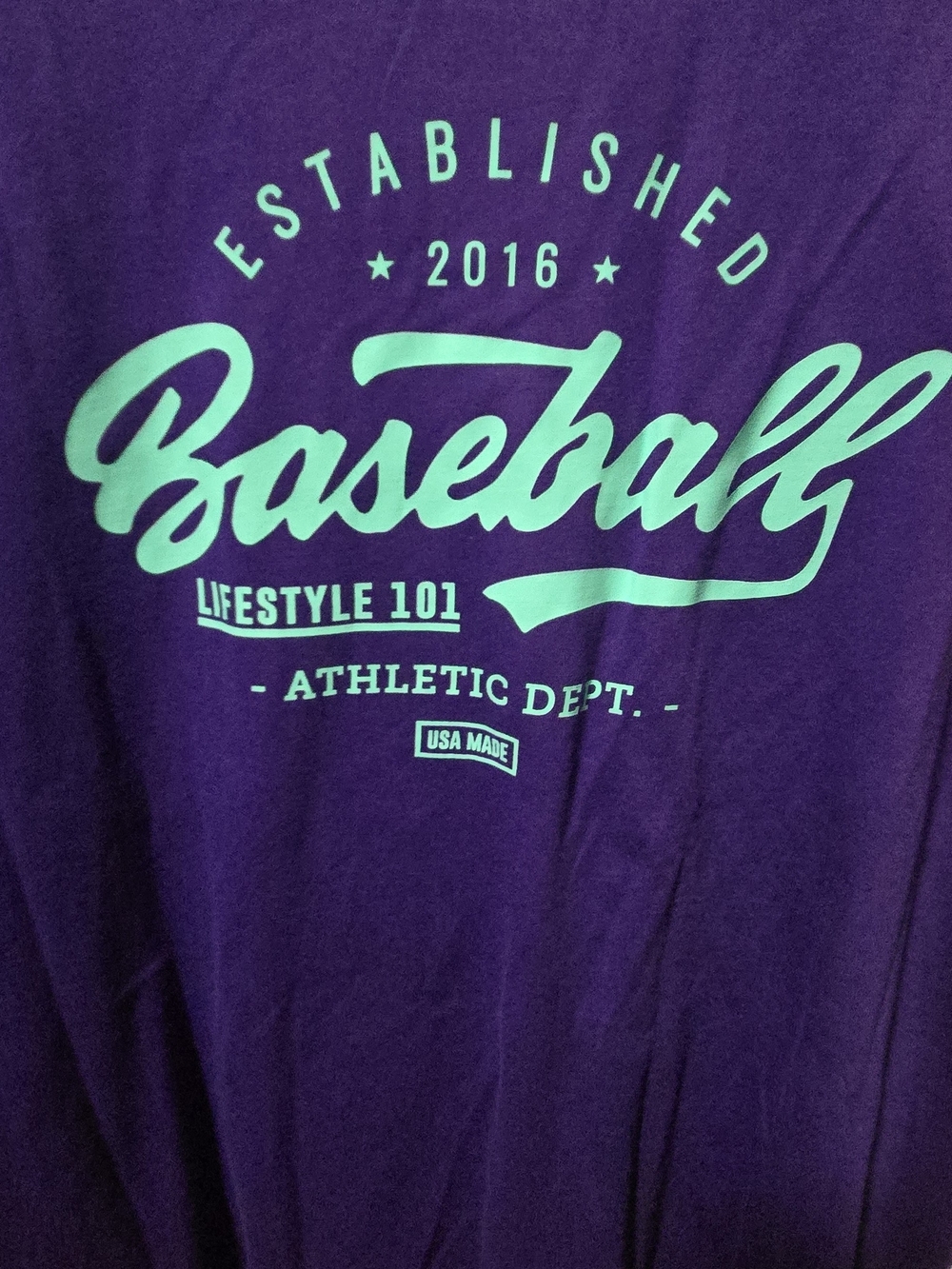 Baseball Athletic Dept. Graphic Tee - Purple